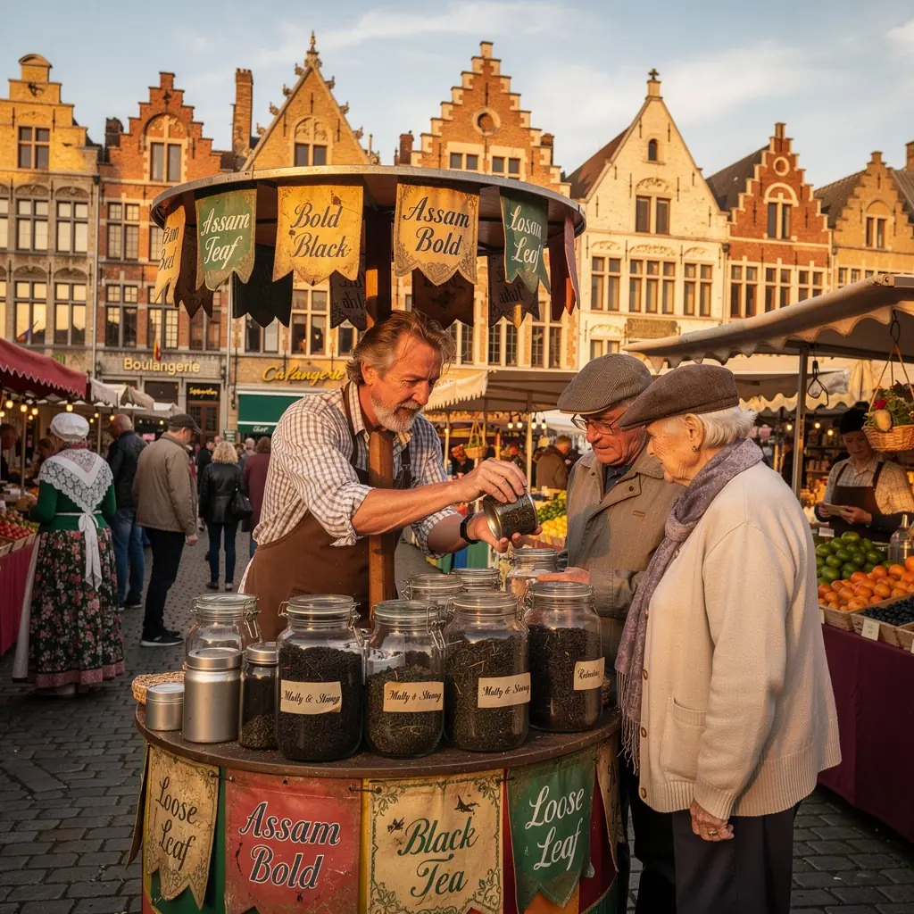 Des sachets de thé Assam soigneusement emballés, prêts à être dégustés.