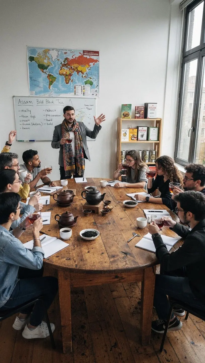 ThГ© noir Assam aux feuilles brillantes et dorГ©es.